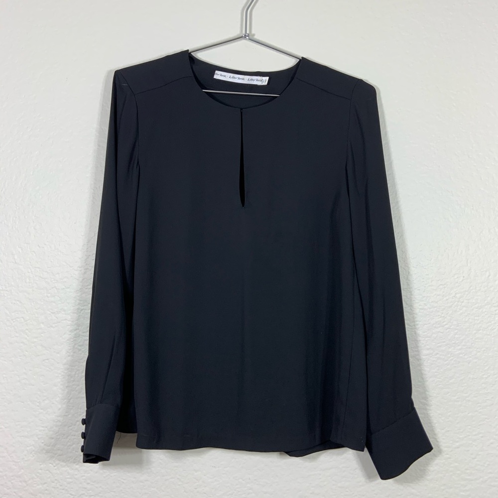 & Other Stories Black Long Sleeve Blouse Size 6
